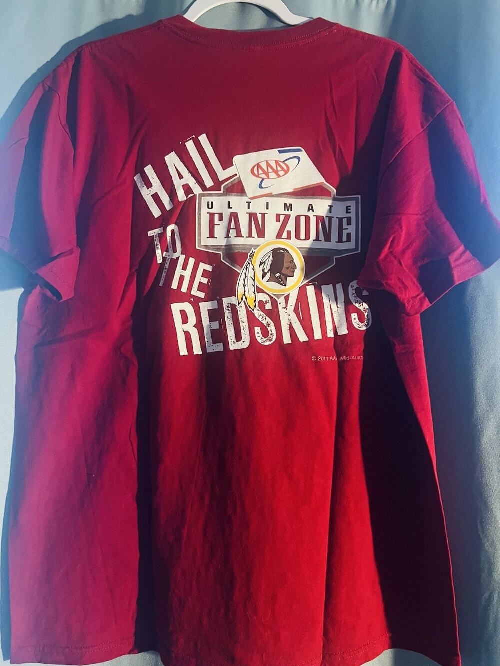 Washington Redskins AAA Ultimate Fan Zone Shirt NFL Commanders NWOT XL Y2K 2011
